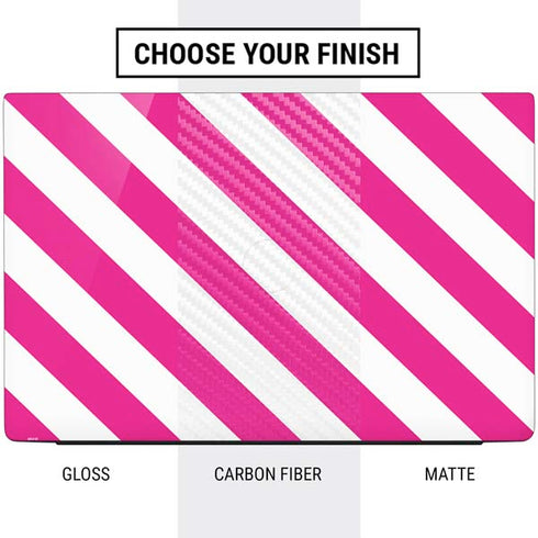 Pink and White Geometric Stripes Dell Vostro Skin